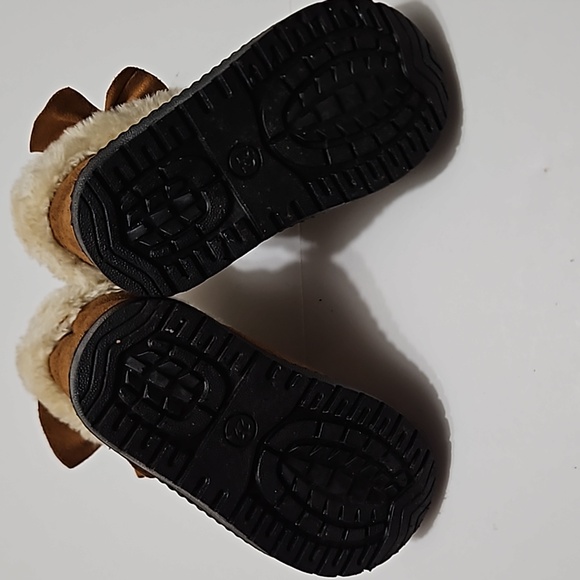 Toddler Slip On Brown Winter Boots Size 6 (22) #S-213 - Picture 6 of 9